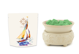 Sand Stone 2-in-1 Deluxe Wax Warmer + Blossom Scented Wax Melt Bundle