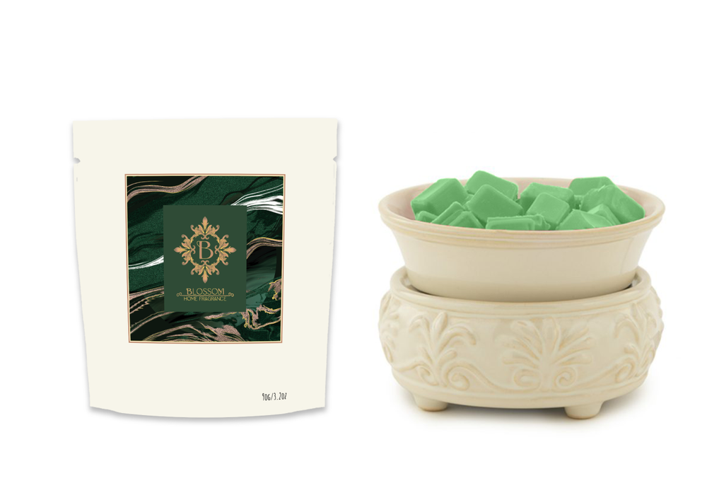 Sand Stone 2-in-1 Deluxe Wax Warmer + Blossom Scented Wax Melt Bundle